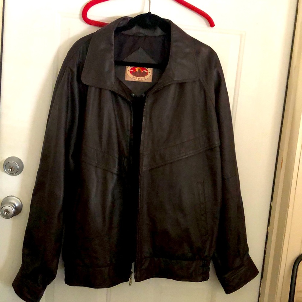Boulder Ridge Genuine Leather Imported Lamb Skin Dark Brown Jacket Sz XXL CB004